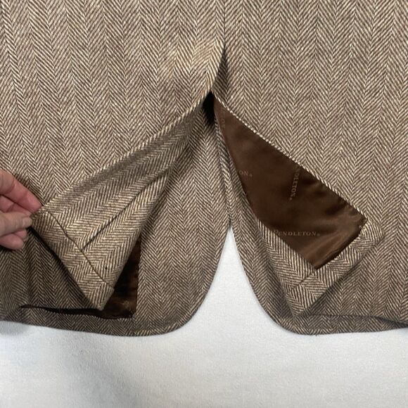 Vintage Pendleton Wool Blazer Jacket Brown Herringbone 100% Virgin Wool 1970s/80 - Picture 9 of 14